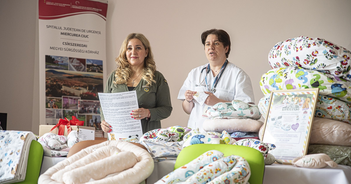 Hiánypótló  adománnyal segítette a csíkszeredai kórházat a Plüss Kommandó